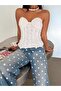 Underwire Gloplu Bustier - White - 3