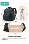 PU Baby Diaper Bag Backpack with Multifunction Diapers Changing Station, Baby Travel Backpack Bag with Toy Bar for Outdoor and Travel, Large Capacity Infant Gift, USB Port, 3 Toys - 8