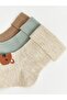 Bear Printed Baby Kids Socks 3-Piece (W6) - 5