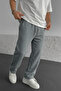 Men's Light Smoked Baggy Sweatpants 3 Thread Oversize Straight Leg with Back Pockets (Original Quality) - 3