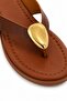 Luisa Women's Gold Buckle Detailed Flip-Flops Comfortable Slippers - 5