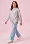 Stitch Print Shirt with Classic Collar and Long Sleeves - 2