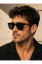 Aster Square Rectangular Bone Men's Unisex Women's New Season Sunglasses with Uv400 Protection Frame