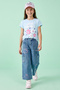 Hello Kitty Embroidered Cargo Jeans with Button Closure - 2