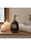 Navy Blue Speckled Glaze Ceramic & Plastic Liquid Soap Dispenser - 400 ml - 4