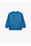 Printed Long Sleeve Crew Neck Sweatshirt - 6