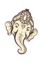 Men's Mandal Ganesha Head Spiritual Printed Relaxed Fit Short Sleeve T-Shirt Comfortable Casual Modern - 3