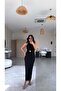 Black Glitter Chiffon Premium Dress with Snail Accessories - 3