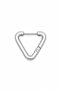 Unisex Silver Color Surgical Steel Triangle Figured Geometric Hoop Earring 1 Piece