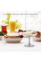 Stainless steel dessert cup set (2 pieces), striped, suitable for ice cream, silver. - 3