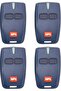 4PCS 433MHz for Garage Door Remote | Universal garage door opener remote, compatible with mitto 2 gate opener, 2-channel key fob with key ring