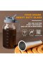 Cold Brew Coffee Maker Jar - 64oz Thick Glass Multipurpose Mason Pitcher Spout Lid with Handle & Sta - 4