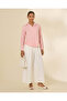 Women Pink Plain Collared Shirt - 5