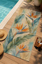 Tropical Bird of Paradise Floral Patterned 70X150 Beach Towel - Digital Printed Fade-Resistant Bath Towel - 5