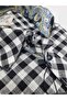 Modelli Checkered Trend Cotton-Linen Blend Short Sleeve Children's Shirt - 3