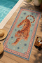 Vintage Safari Tiger Patterned 70X150 Beach Towel - Digital Printed Fade-Resistant Bath Towel - 4