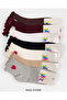 6-Piece Girls' Hearted Booties Socks - 3