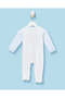 Baby Boys White and Blue Printed Sleepsuit - 3