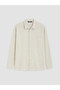 Özmarka New Season Beige Regular Fit Men's Shirt - 5