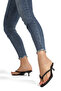 Women's Comfortable Sole New Season Faux Leather Short Heeled Flip Flops - 3
