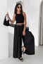 Women's Beige Belted Pleated Detailed Wide Leg Palazzo Trousers - 7