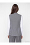 Lcw Modest Gray V-Neck Lace-Up Women's Classic Vest - 5