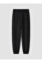 Özmarka New Season Black Women's Jogger Sweatpants with Elastic Waist - 5