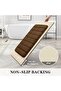 Beige Memory Foam Bathroom Rug Set 3 Piece, Non Slip Extra Soft Absorbent Bath Mats, Machine - 5