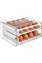 Organizer Box, Transparent Plastic Egg Storage Box Anti-Drop Food Storage Container Refrigerator Dra - 3