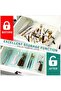 12 Pcs Clear Drawer Organizer 9 x 3 x 2 Inches Plastic Rectangle Trays Makeup Vanity Storage - 4