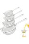 Plastic Mesh Strainers,4 Pcs Nylon Fine Mesh for Kitchen with Handle Double Ear Nylon Mesh Colander
