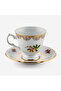 Flores White Gold Decorated Blue Bird Porcelain Coffee Cup Set 100 ml - 5