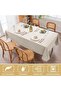 Rectangular linen tablecloth, 110*160 cm. High quality, splash-proof, waterproof, buffets. Features: ultra-soft, thick, wrinkle-r... - 2