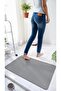Grey Bath Mat, Nappa Leather Surface, Super Absorbent Quick Dry, Non-Slip Rubber Backing, Low Profil - 2