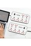 وصلة تمديد كهربائية عالمية من نيكومي، محول قابس حائط، مع (2.1 أمبير) 3 منافذ USB، ومنفذ Type C واحد - 6