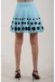 Blue Polka Dot Mini Skirt - 5