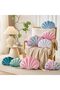 Seashell Decorative Pillow Shell Shaped Throw Pillow 3D Insert Beach Pillow Soft Velvet Pill - 5