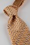 Yellow Small Pattern Italian Silk Pleated Tie Est213 - 4