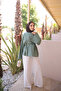 Çağla Asymmetrical Cut Waist Tie Blouse - 3