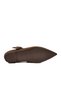 Brown Anorak Knitted Pointed Toe Banded Women's Ballerina Shoes 855214 Z - 5