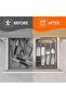 Silverware Drawer Organizer Tray, Plastic Cutlery Storage for Kitchen, Flatware and Utensil - 7