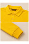 Long Sleeve Polo Collar Tok Fabric Cotton School T-Shirt Unisex School Uniform - 3