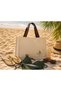 Women's Shoulder Bag - Jute Fabric in Natural Color with Soft Handle and Lining - 7