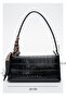 Women's Shoulder Bag Croco Black Sly482 - 5