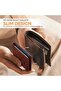 محفظة رجالية نحيفة بمشبك للنقود مع حماية RFID، تتسع لـ 11 بطاقة، تصميم بسيط وصغير من الجلد - 4