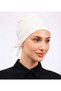 Non-Slip Bonnet Off-White Silicone Non-Slip Seamless Women's Hijab with Tie - 3