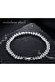 Silver Color Zircon Stone Shuttle Model Waterway Steel Bracelet