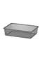 Mesh storage box, dark grey, 42x30x10 cm