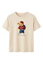 Women's Beige Teddy Bear Printed T-Shirt Life Is a Journey Comfortable Fit 100% Cotton - 2