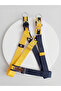 Dog Chest Harness Adjustable and Leash Set of 2 for Medium and Large Breeds Yellow & Navy Blue Fan - 2